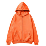 Women's Hoodie Zip Front Long Sleeve Kangaroo Pocket – Daily Streetwear