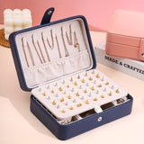 Women's Jewelry Box Flip Top Earring Board Ring Rolls – Vanity Setup