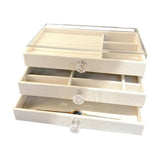 Women's Jewelry Box Layered Clear Lid Drawers Compartments – Vanity Display