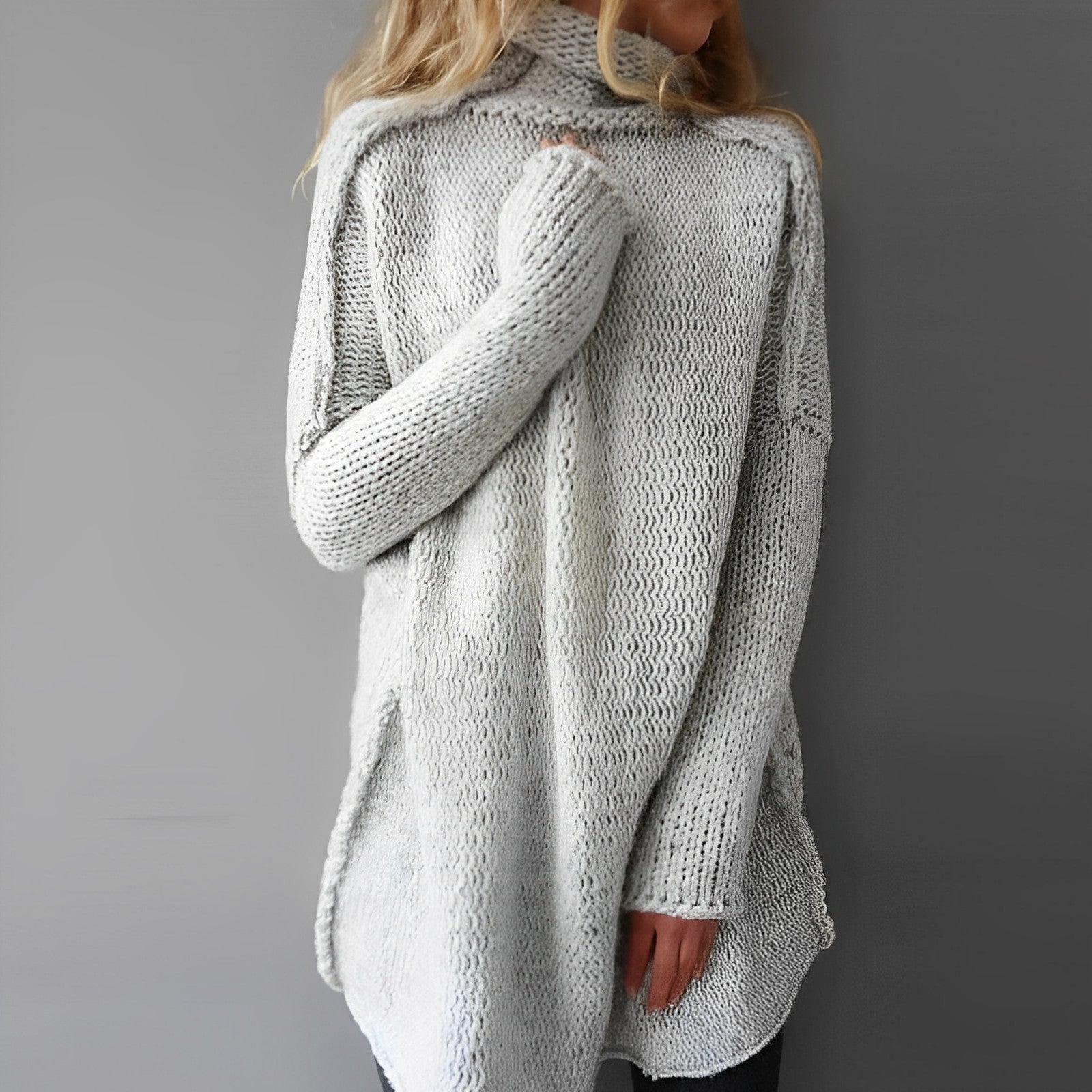 Women's Knit Sweater High Neck Long Sleeve – Cold Season Wear