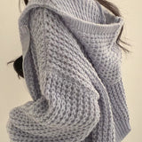 Women's Knitted Hooded Cardigan Zip Front Long Sleeve – Coffee Stops