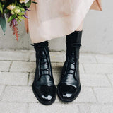 Women's Lace Up Ankle Boots Rounded Cap Toe – Seasonal Everyday Style
