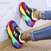 Women's Lace-Up Sneakers Round Toe Thick Sole – Casual
