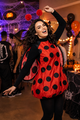 Women's Ladybug Costume Polka Dot Winged Sleeveless – Halloween Parade