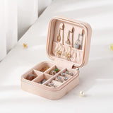 Women's Leather Jewelry Box Square Zip Around Ring Slots – Vanity Case