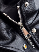 Women's Leather Look Jacket Stand Collar Zip Front Drawstring Waist – Going Out
