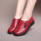 Women’s Loafers Side Zipper Rounded Toe Ridged Sole – Morning Errands