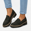 Women’s Loafers Slip-On Vamp Strap Lug Sole – Museum Visit