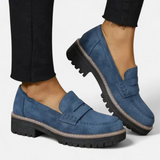 Women’s Loafers Slip-On Vamp Strap Lug Sole – Museum Visit