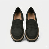 Women’s Loafers Slip-On Vamp Strap Lug Sole – Museum Visit
