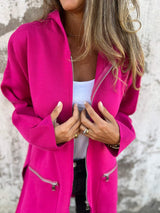 Women's Longline Hooded Cardigan Long Sleeve Zip Front – Travel Day