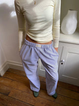 Women's Lounge Pants Full Length Side Pockets Gathered Edge – Indoor Leisure