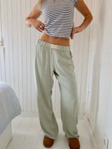 Women's Lounge Pants Full Length Side Pockets Gathered Edge – Indoor Leisure