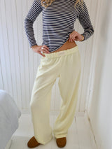 Women's Lounge Pants Full Length Side Pockets Gathered Edge – Indoor Leisure
