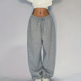 Women's Lounge Sweatpants Elastic Waist Drawstring – Streetwear Style