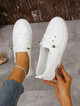 Women's Low Top Sneakers Closed Toe Lace Up – Night Out