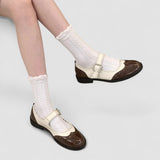 Women's Mary Jane Shoes Buckle Strap Round Toe Low Heel – Going Out