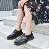 Women's Mary Jane Shoes Closed Toe Double Buckle Strap Raised Sole – Casual Wear
