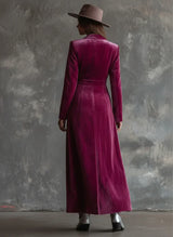 Women's Maxi Blazer Dress Lapel Collar Long Sleeve – Wedding Guest