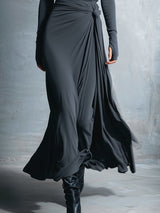 Women's Maxi Dress Boat Neck Long Sleeve Side Knot – Cocktail Party