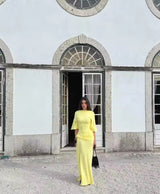 Women's Maxi Dress Cape Sleeve High Neck – Wedding Guest Dress