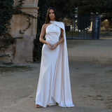 Women's Maxi Dress Scarf Neck Sleeveless – Wedding Guest