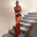 Women's Maxi Dress Twist Neck Sleeveless – Wedding Guest