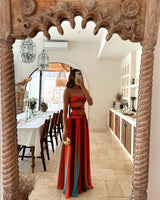 Women's Mesh Maxi Dress Strapless Cut-Out A-Line – Weddiing Guest