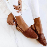 Women's Mule Loafers Woven Closed Toe Slip On Flat Sole – Everyday