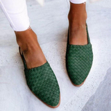 Women's Mule Loafers Woven Closed Toe Slip On Flat Sole – Everyday