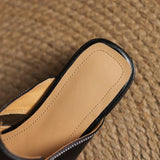 Women's Mule Shoes Square Toe Block Heel Backless – Going Out