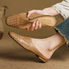 Women's Mule Shoes Square Toe Woven Detail Slip-On – Casual Boho