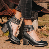 Women's Multi Strap Block Heels Closed Toe – Going Out