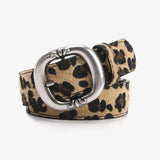 Women's Oval Buckle Belt Flat Strap – Office Wear