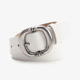 Women's Oval Buckle Belt Flat Strap – Office Wear