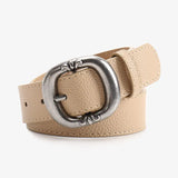 Women's Oval Buckle Belt Flat Strap – Office Wear