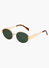 Women's Oval Sunglasses Thin Frame Tinted Lens – Beach Vacation