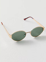 Women's Oval Sunglasses Thin Frame Tinted Lens – Beach Vacation