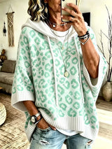 Women’s Oversized Hoodie Animal Print Drawstrings Wide Sleeves Ribbed Trim – Outdoor Art Fairs