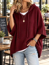 Women’s Oversized Hoodie Drawstrings Wide Sleeves Ribbed Trim – Library Visits