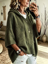 Women’s Oversized Hoodie Drawstrings Wide Sleeves Ribbed Trim – Library Visits