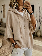 Women’s Oversized Hoodie Drawstrings Wide Sleeves Ribbed Trim – Library Visits