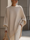 Women's Oversized Sweater Round Neck Dolman Sleeve Ribbed Trim – Gallery Visit