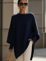 Women's Oversized Sweater Round Neck Dolman Sleeve Ribbed Trim – Gallery Visit