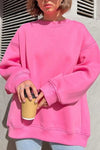 Women's Oversized Sweater Round Neck Dropped Shoulder Long Sleeve – Study Sessions