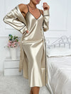 Women's Pajama Set Spaghetti Strap V-Neck - Nightgown Robe Sleepwear