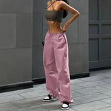 Women's Parachute Pants Wide Leg Elastic Waist – Going Out