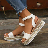 Women's Platform Sandals Open Toe Ankle Strap – Beach Vacation Summer