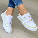 Women's Platform Sneakers Chain Lace-Up Metallic – Going Out