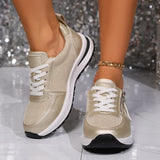 Women's Platform Sneakers Lace Up Side Zipper – Chunky Sole Casual